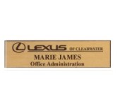 1- 1/2&quot; x 3&quot; Engraved Name Badge w/Pin or Clip Fastener
