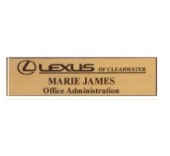 1- 1/2&quot; x 3&quot; Engraved Name Badge w/Magnet