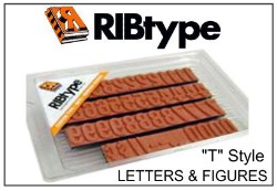 RIBTYPE TA10 .125 LETTER &amp; NUMBER SET